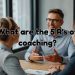 a thorough discussion between a coach and his clients while sitting