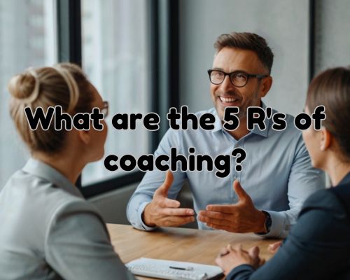 a thorough discussion between a coach and his clients while sitting