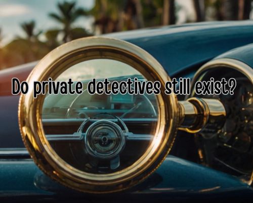 a figure of a detective showing lens