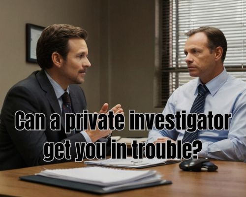 a private investigator explaining to his client