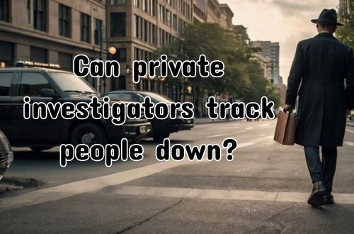 a private investigator tracking out someone