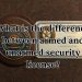 an armed security badge and license