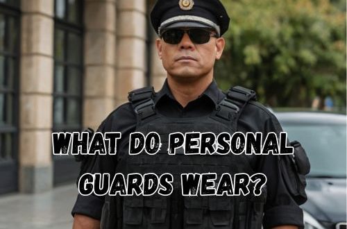 a bodyguard wearing his black uniform
