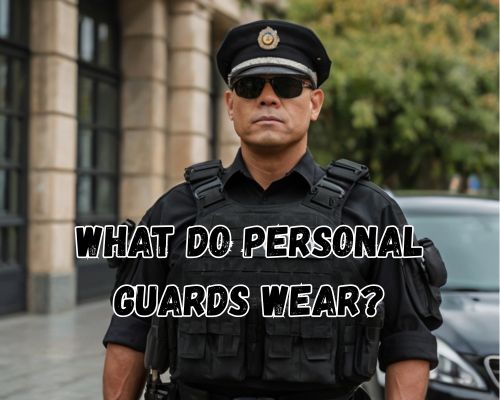 a bodyguard wearing his black uniform
